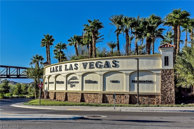 view of community sign