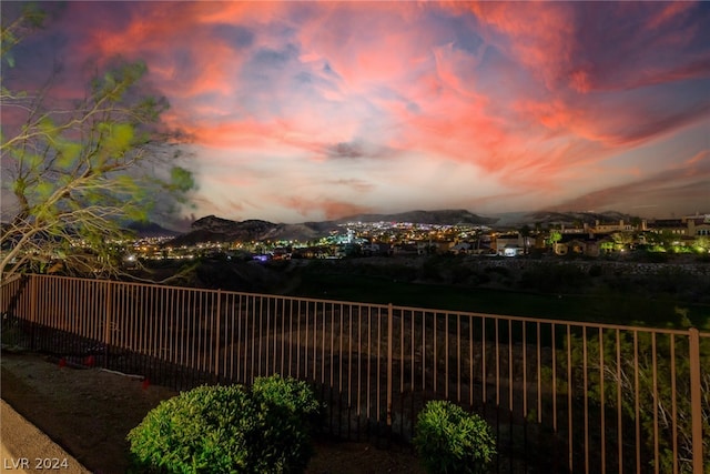 exterior space featuring a mountain view