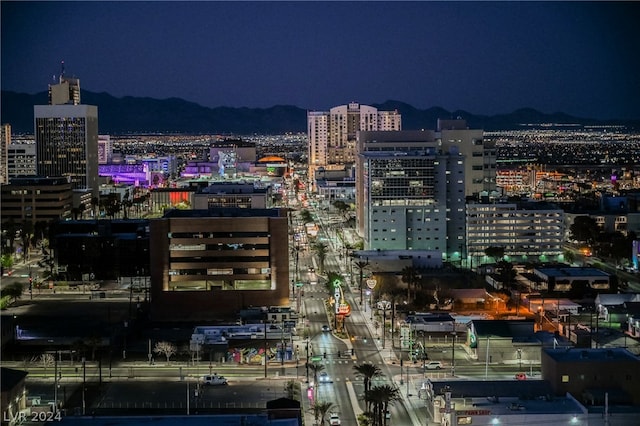 city view with a mountain view