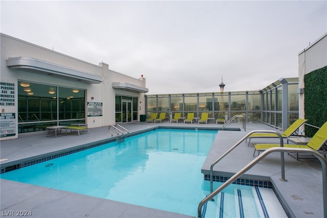 view of pool with a patio