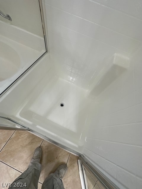 bathroom featuring tile patterned flooring