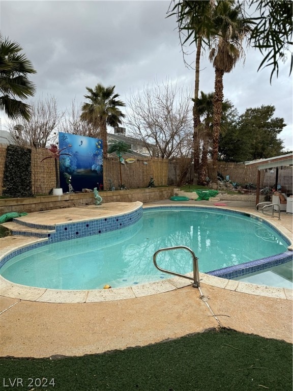 view of pool with a patio area