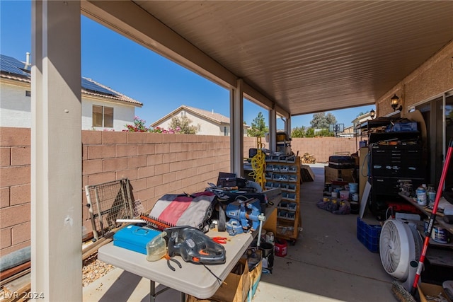 view of patio / terrace with fence