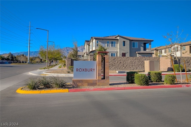 view of community sign