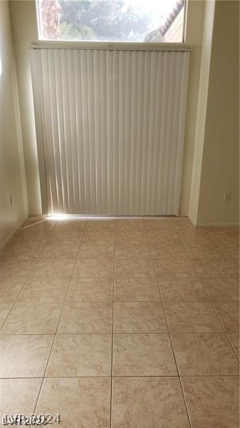 interior space with light tile floors