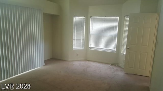 carpeted spare room featuring plenty of natural light