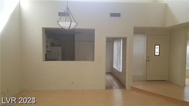 entryway with light wood-type flooring