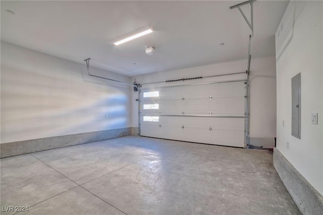 garage with electric panel