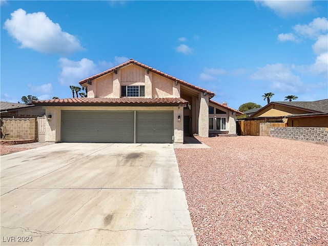 view of front of home featuring a garage