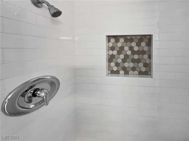 details with tiled shower