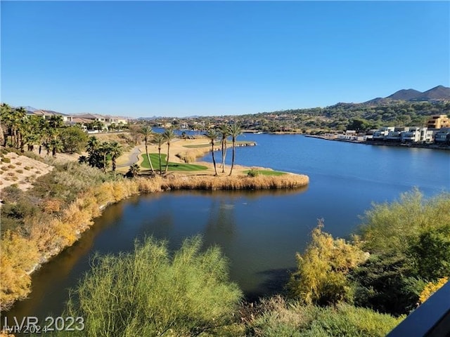 property view of water with a mountain view