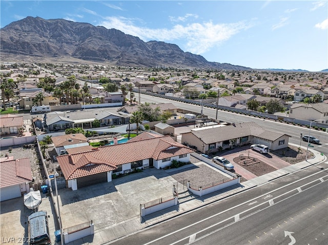 aerial view featuring a mountain view