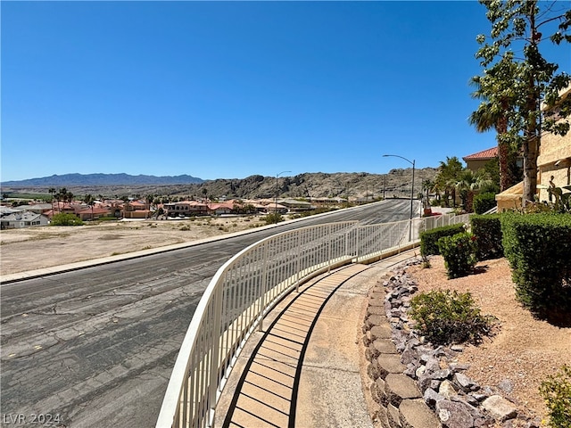 view of street with a mountain view