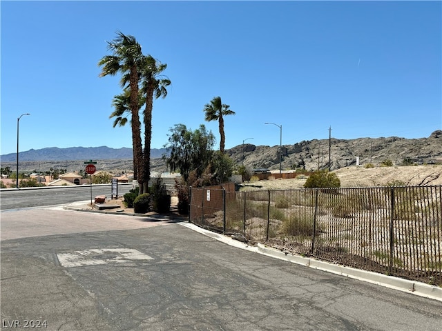 view of road featuring a mountain view