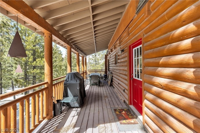 view of wooden terrace