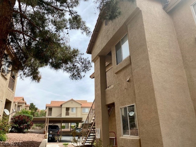 view of property with a carport