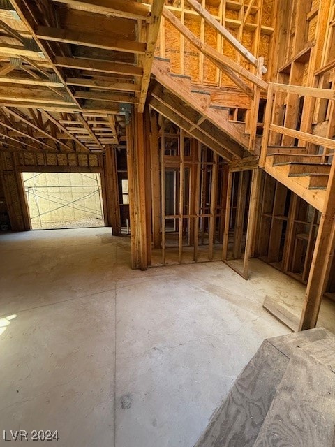 miscellaneous room with vaulted ceiling