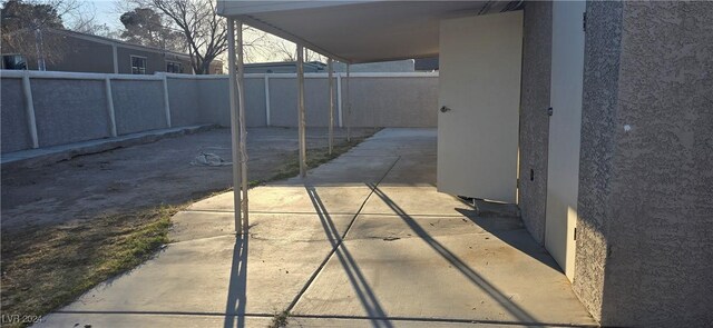 view of patio with a fenced backyard