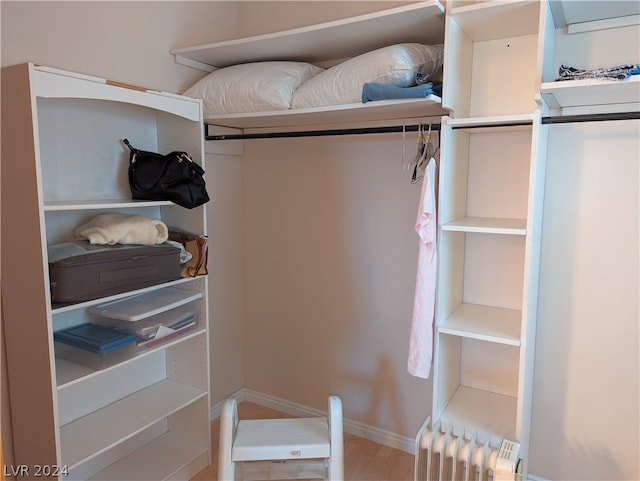 closet with radiator