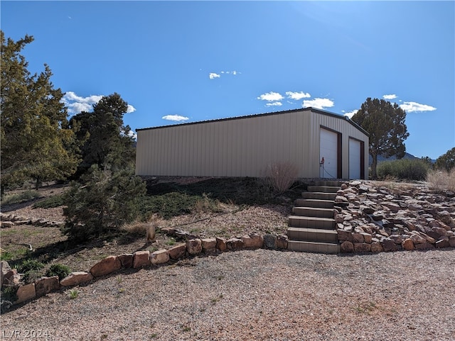 view of shed / structure with a garage