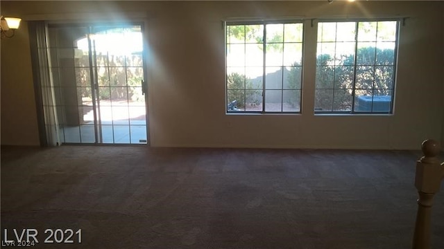 carpeted empty room with plenty of natural light