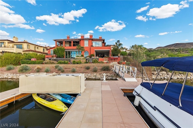 view of dock area