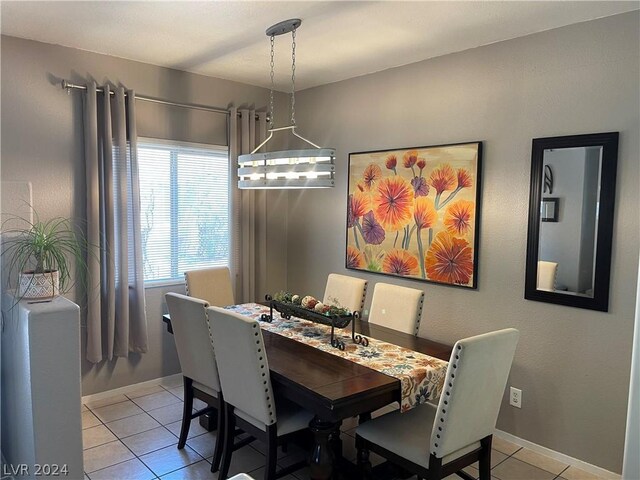 view of tiled dining area