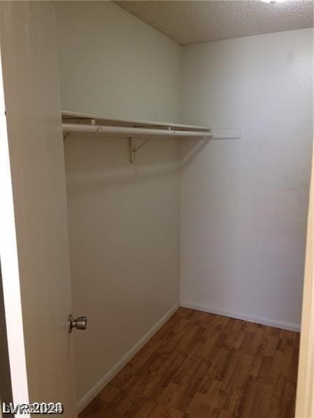 spacious closet with hardwood / wood-style floors