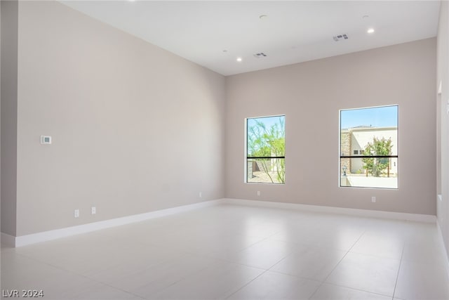 view of tiled spare room