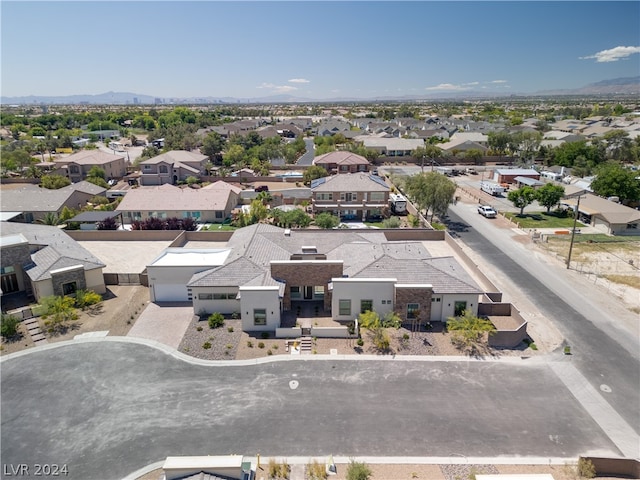 aerial view featuring a mountain view