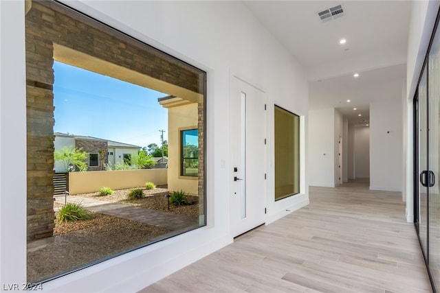 interior space featuring light wood-type flooring