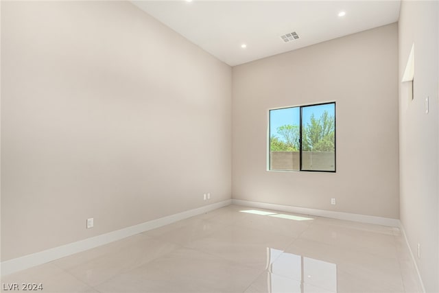 view of tiled spare room