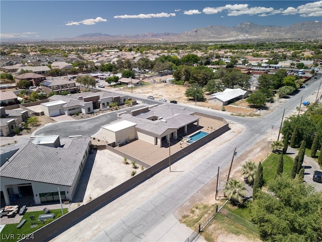 bird's eye view featuring a mountain view