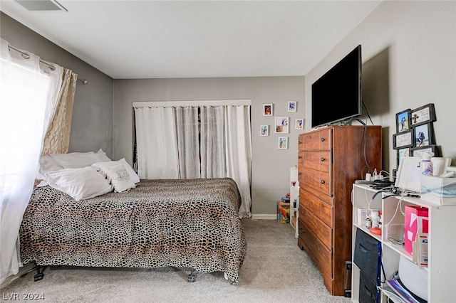 view of carpeted bedroom