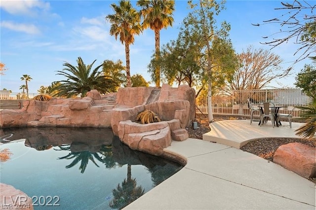 view of pool with a patio