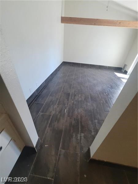 interior space with dark hardwood / wood-style floors