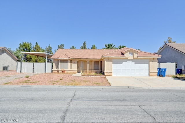 view of front facade featuring a garage