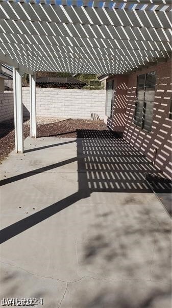 view of patio / terrace with a pergola