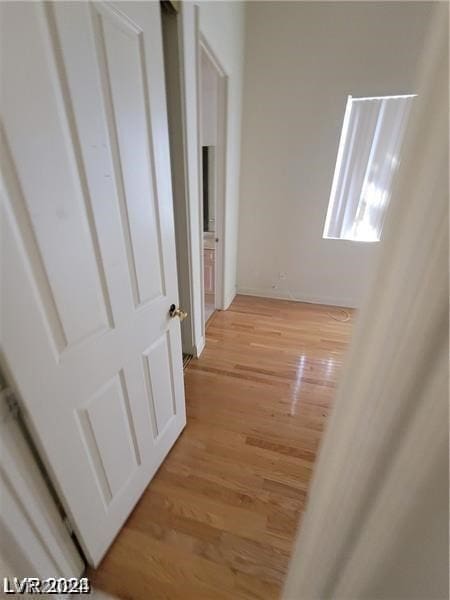 hall featuring light hardwood / wood-style flooring