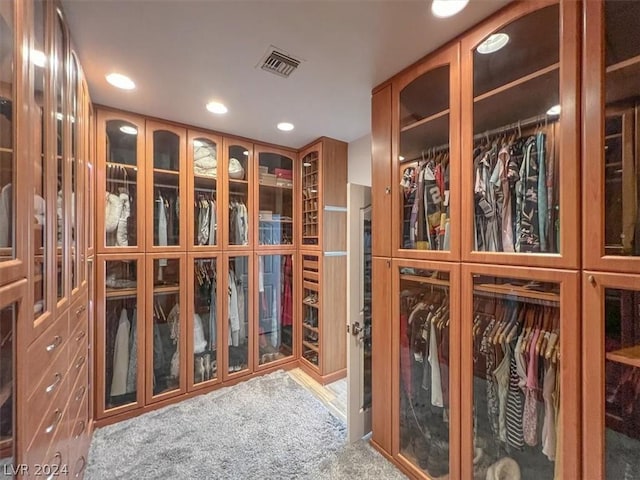 wine area with carpet flooring