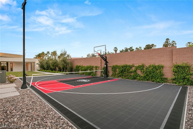 view of sport court