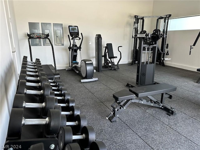 view of workout area