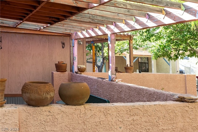 view of patio / terrace with a pergola