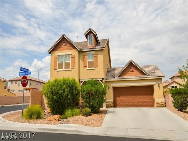 view of front of home featuring a garage