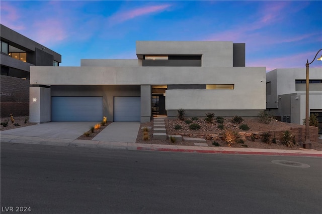 contemporary house with a garage