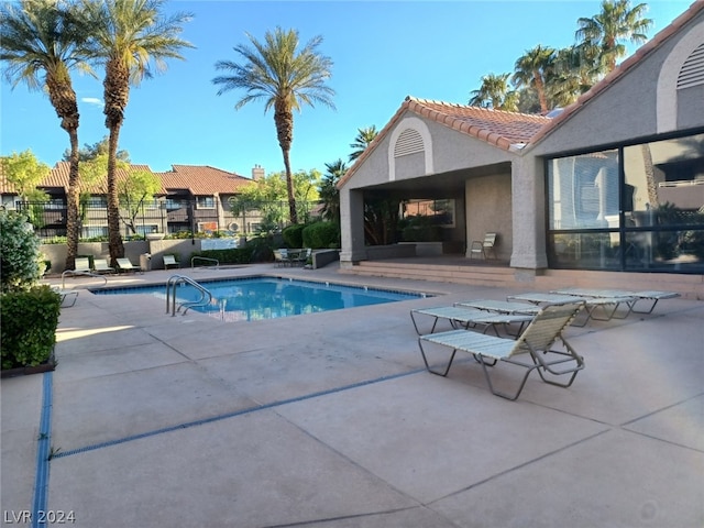 view of pool with a patio area