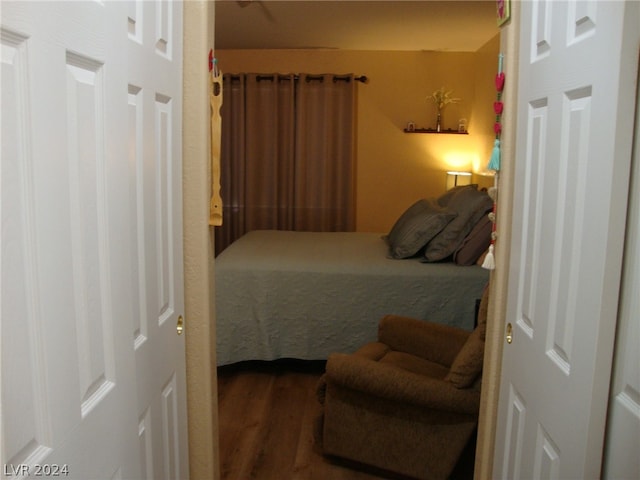 bedroom featuring hardwood / wood-style flooring