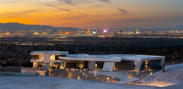 exterior space featuring a mountain view