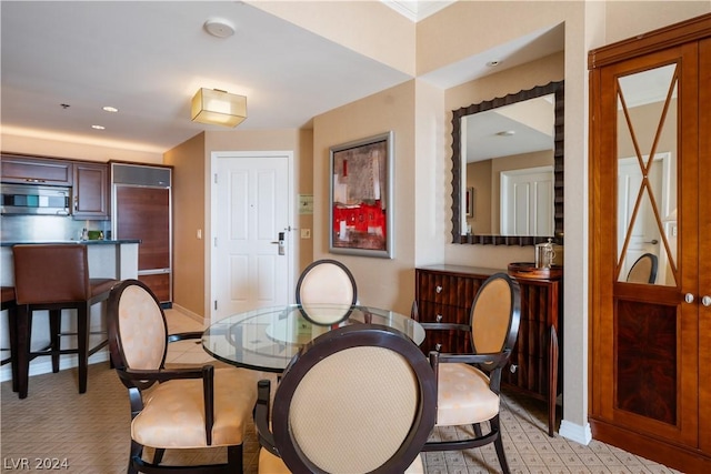 view of dining area