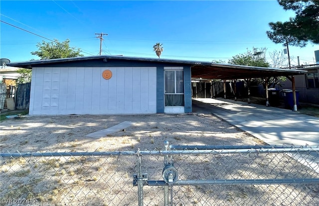 view of shed / structure with a carport